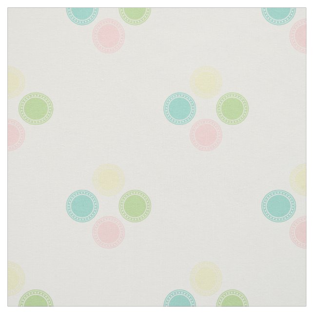 Tecido Bolinhas Pastel no branco (Modelo)