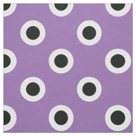 Tecido Bolinhas Pretas Em Roxo