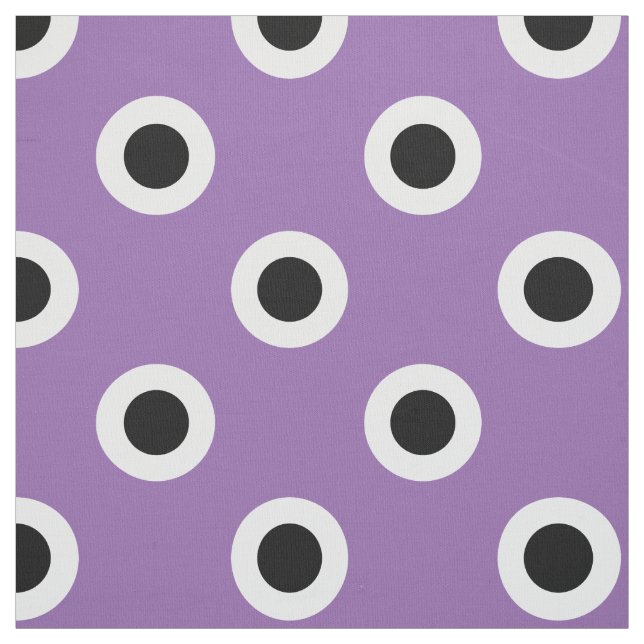 Tecido Bolinhas Pretas Em Roxo (Modelo)