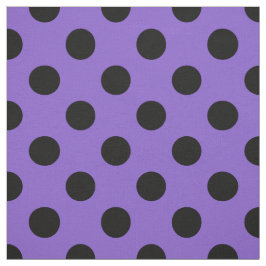 Tecido Bolinhas pretas na lavanda