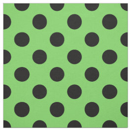 Tecido Bolinhas pretas no verde limão