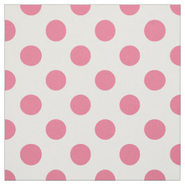 Tecido Bolinhas rosa e branca
