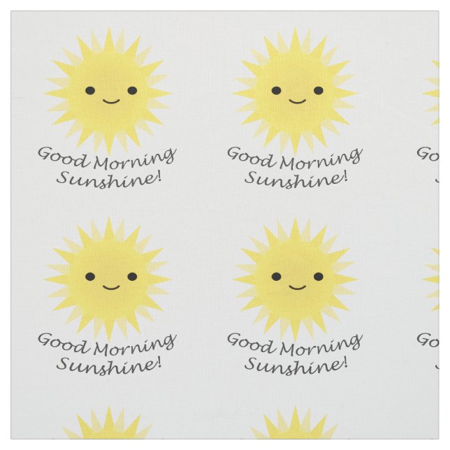 Tecido Bom dia Sunshine Cute Kawaii Sun (Modelo)
