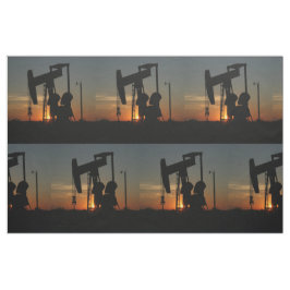 Tecido Bomba de óleo Jack no por do sol 9"