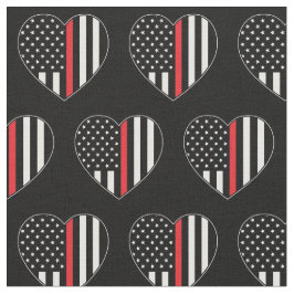 Tecido Bombeiro Thin Red Line American Flag Firefighter