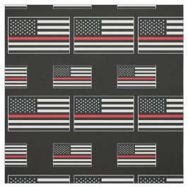 Tecido Bombeiro Thin Red Line American Flag Fireman