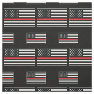 Tecido Bombeiro Thin Red Line American Flag Fireman
