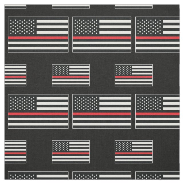 Tecido Bombeiro Thin Red Line American Flag Fireman (Modelo)