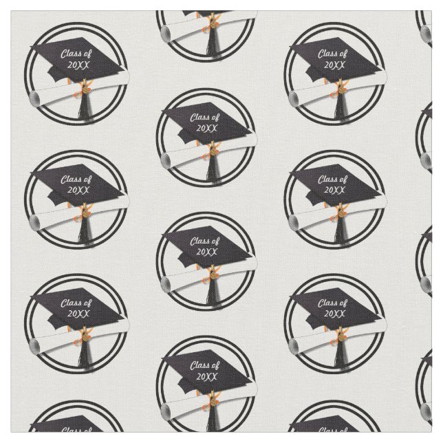 Tecido Boné de formatura com círculo preto (Detalhe)