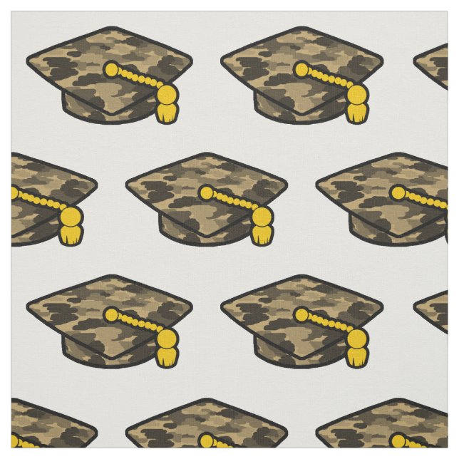 Tecido Boné de formatura Khaki Camo (Modelo)