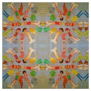 Tecido Bonecas de papel do verão