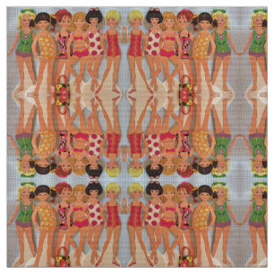 Tecido Bonecas do papel do divertimento do verão