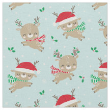 Bonita Reindeer Santa Hats de Natal em Azul Claro