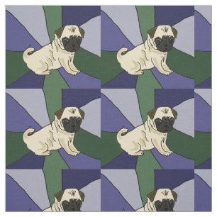 Tecido bonito da arte abstracta do cão de filhote