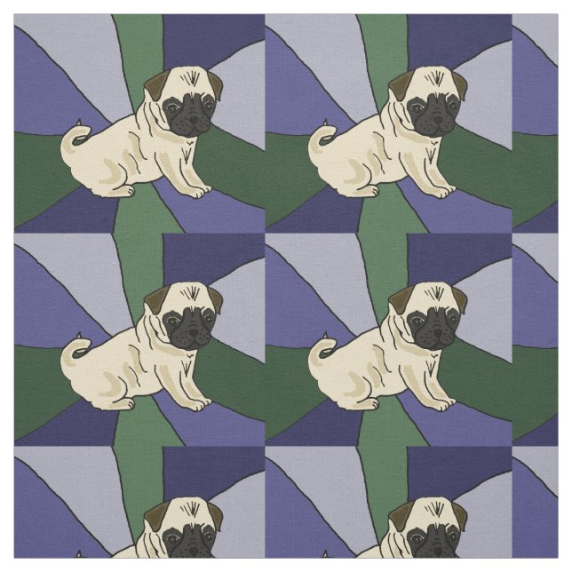 Tecido bonito da arte abstracta do cão de filhote (Modelo)