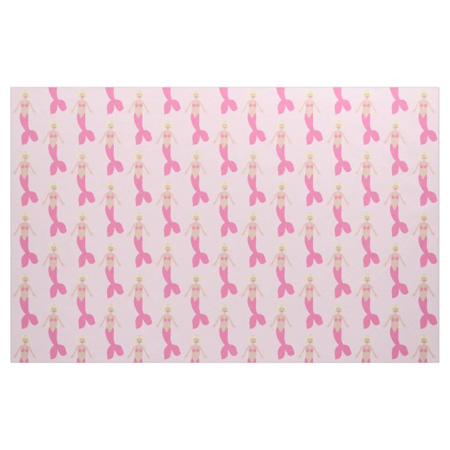 Tecido Bonito fantasia rosa Sereia Padrão (Fat Quarter)