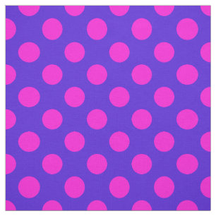 Tecido Bonito padrão de Bolinhas rosa e roxo