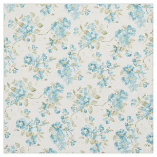 Tecido Bonito Padrão Floral de Turquesa Teal Água