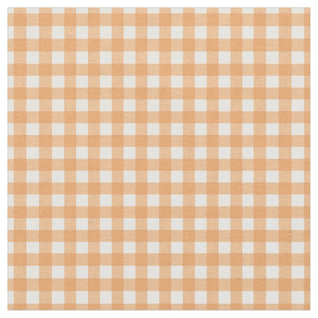 Tecido Bonito Peach Checou Gingham para Lids de latas dom (Detalhe)