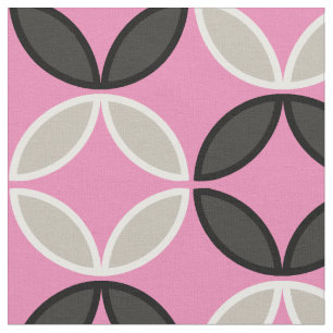 Tecido Bonito pétala em preto-e-branco rosa