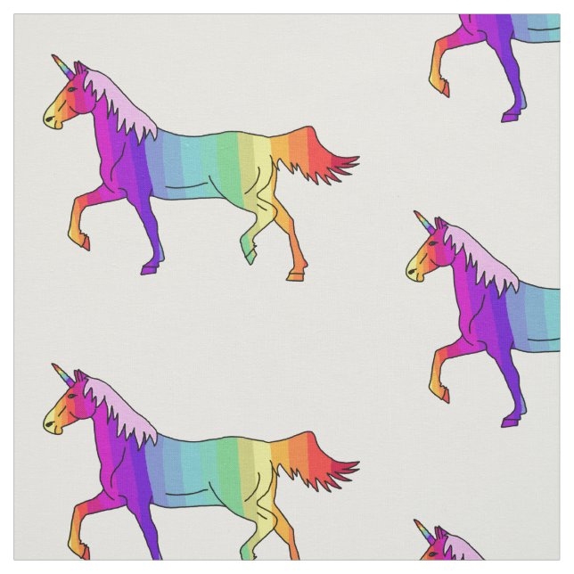 Tecido Bonito Rainbow Unicorn Pattern Girly (Modelo)