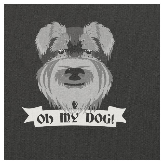 Tecido Bonito Schnauzer Oh Meu Cão (Detalhe)