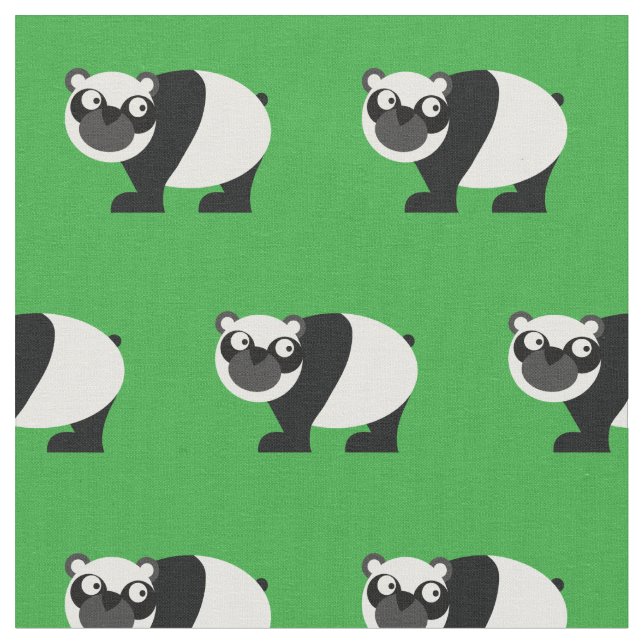 Tecido Bonito Urso de Panda, Criança, Nursoro Verde (Detalhe)