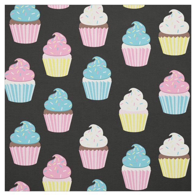 Tecido Bons Cupcakes Crianças Tratamentos De Padaria (Modelo)