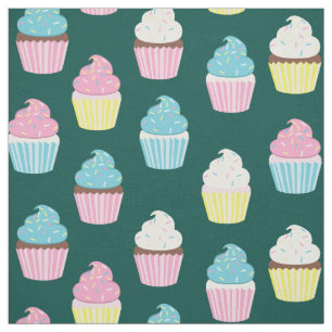 Tecido Bons Cupcakes Crianças Tratamentos De Padaria