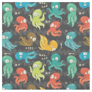 Tecido Boo Octopus Multicolor Kids Clothing & Décor