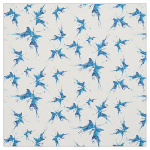 Tecido Borboleta Azul Artística