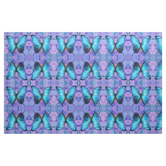 Tecido - Borboleta Azul em Hydrangea (Fat Quarter)