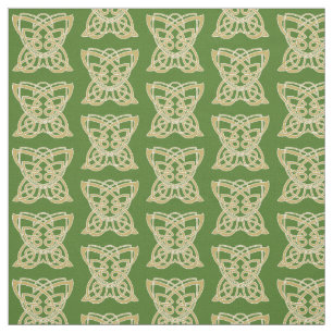 Tecido Borboleta Celular Dourada e Verde