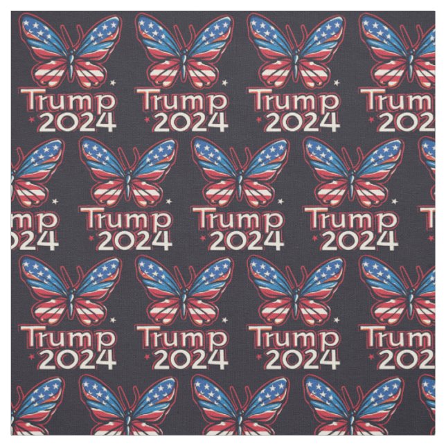 Tecido Borboleta Cute Donald Trump 2024 Meninas (Modelo)