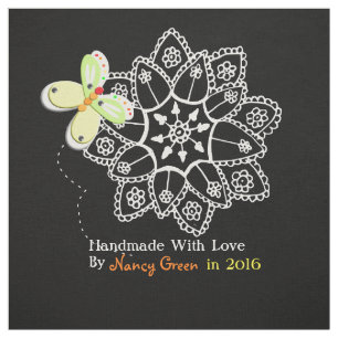 Tecido Borboleta E Rótulos Personalizados De Localidade