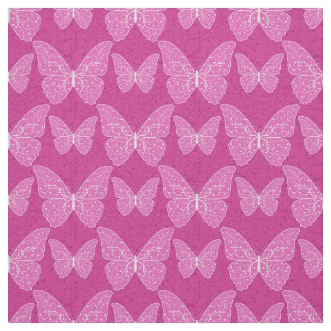 Tecido Borboleta Floral Natural Rosa Moderna de Luxo (Modelo)