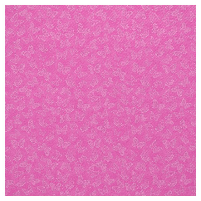 Tecido Borboleta Floral Natural Rosa Moderna de Luxo (Modelo)