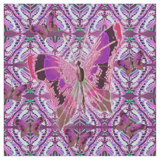 Tecido Borboleta lunática (Detalhe)