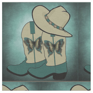 Tecido Borboleta ocidental da bota de vaqueiro e do