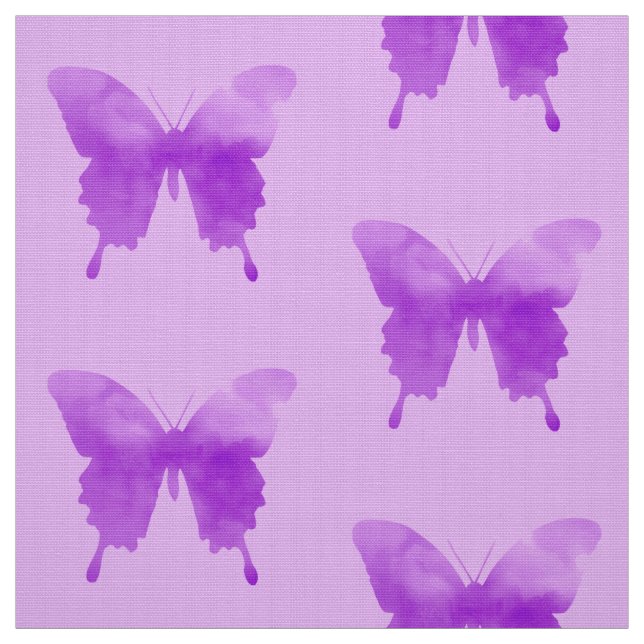 Tecido Borboletas da aguarela - lavanda e violeta (Modelo)