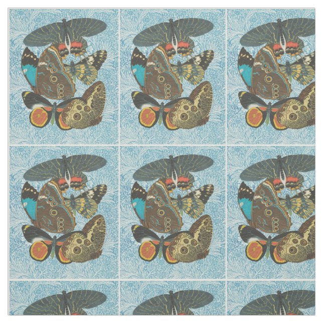 Tecido Borboletas da Vintage francesa Ilustração-2 (Modelo)