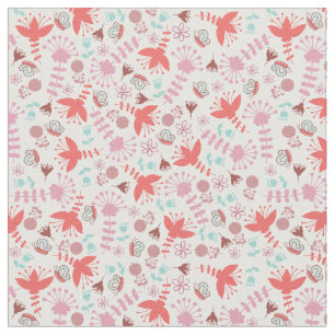 Tecido Borboletas no padrão do jardim