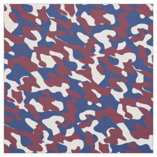 Tecido Borgonha, Camo Azul e Branco