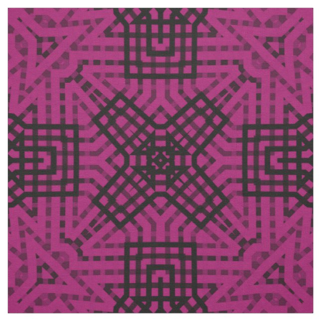 Tecido Borgonha, preto e burgundy, geométrica, renda (Modelo)