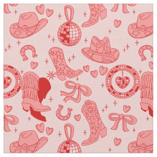 Tecido botas country rosa de cowgirl de discoteca western