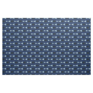 Tecido Botões Azul marinho