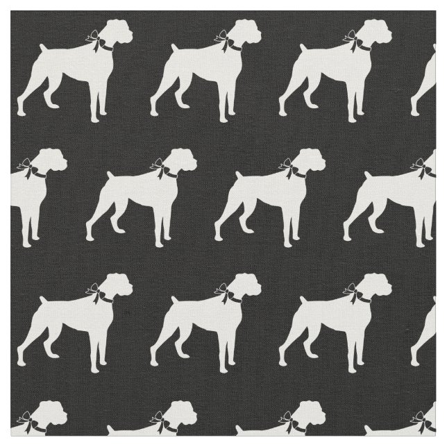 Tecido Boxer Dog Silhouette Pet (Detalhe)