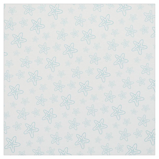 Tecido branco azul-aqua-estrela (Modelo)