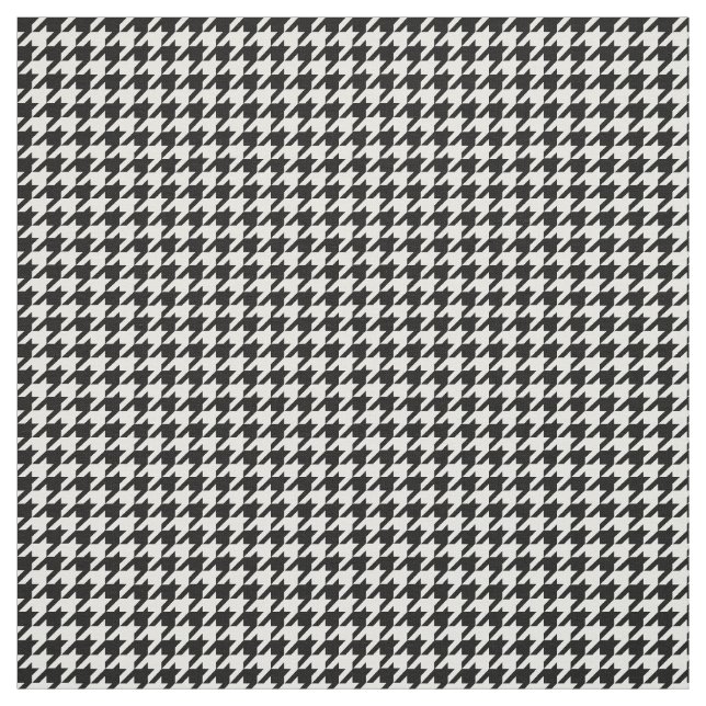 Tecido branco preto do teste padrão de Houndstooth (Modelo)