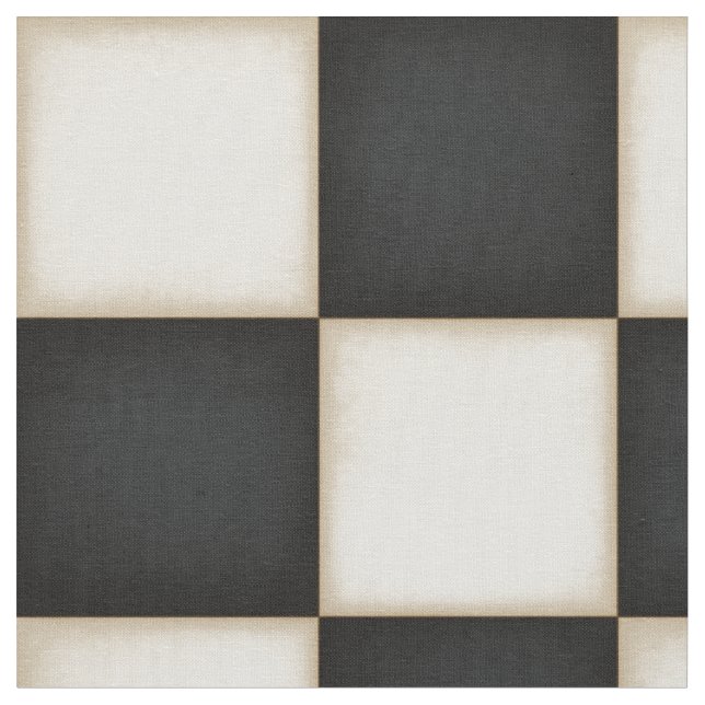 Tecido Branco preto e antigo com verificação (grande esca (Detalhe)